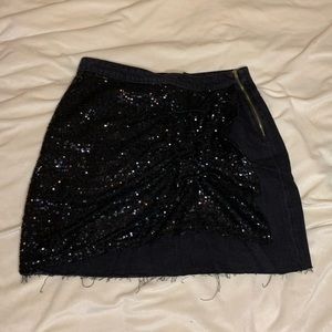 Pinko black denim and sequin skirt sizes 29 and 30